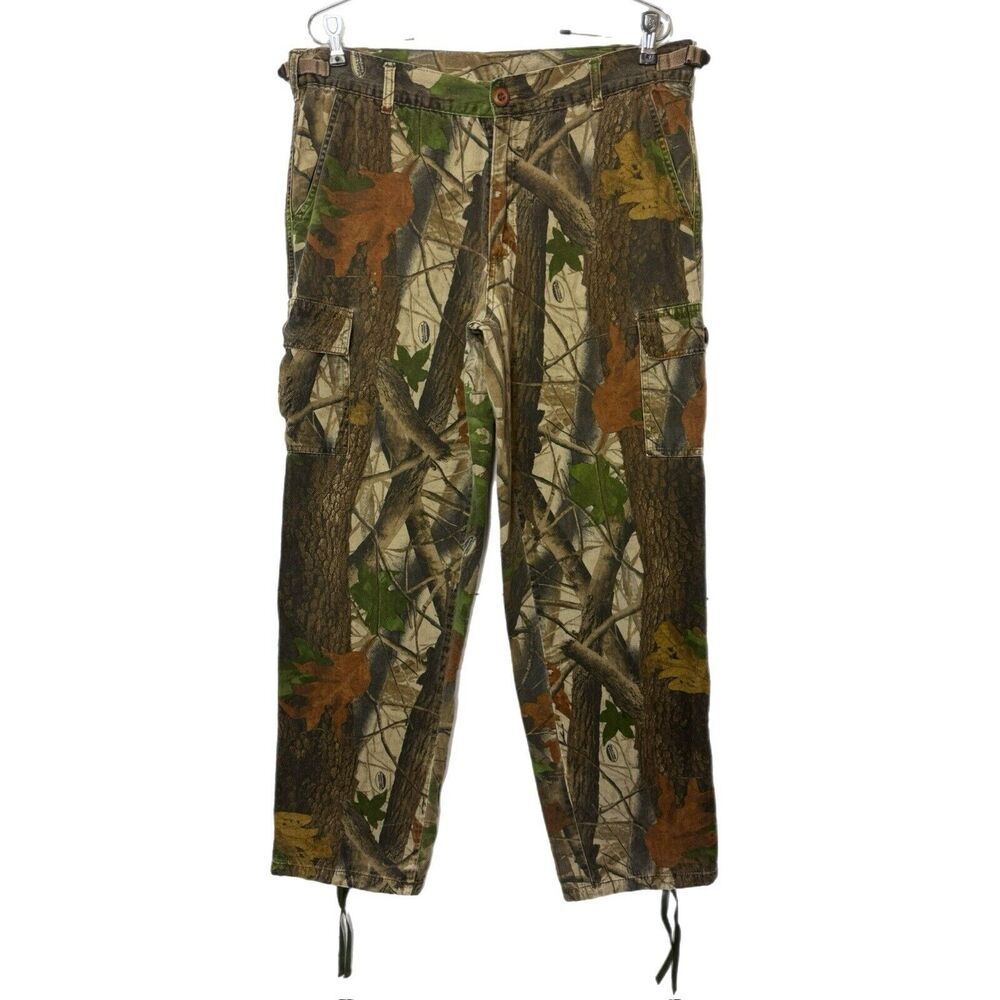 Vintage Realtree Hardwoods Camo Cargo Pants 32–34x29 Adjustable Hunting